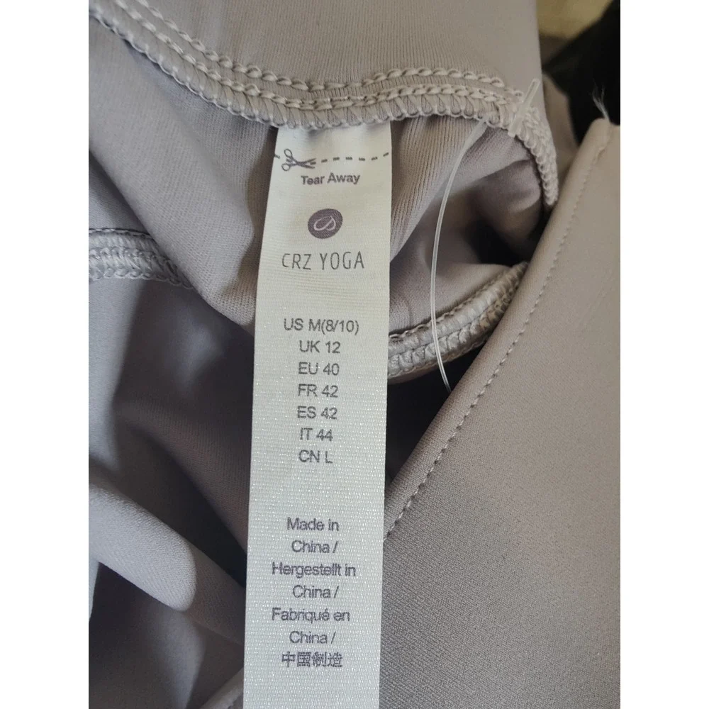 Crz Yoga Purplish-Gray Pull On Athletic Athleisurewear Pants Flare M NWT (28x32)